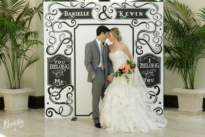 Bumby Photography, Chalk Shop Events, The Alfond Inn, white chalkboard, photo booth backdrop, big board, custom chalk sign, chalk art, Winter Park wedding