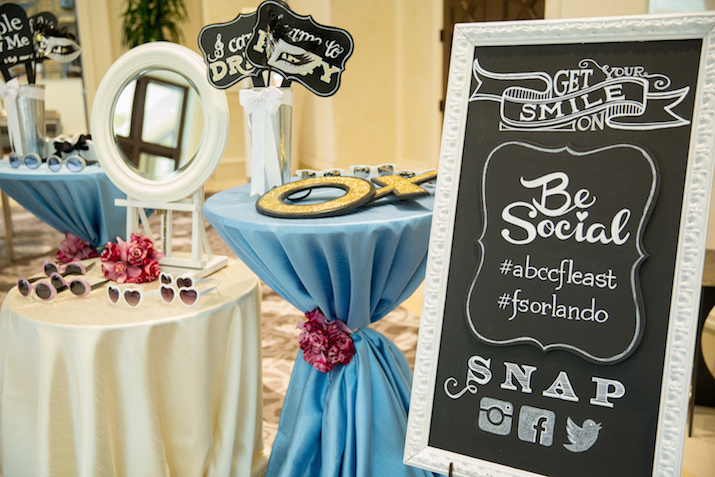 Photo booth props, custom chalk boards, custom celebration boards, Chalk Shop Events, Victoria Angela Photography, Four Seasons Resort Orlando, ABC Meeting