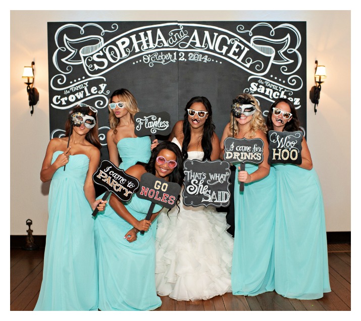 Kristen Weaver Photography, Casa Feliz, Chalk Shop Events, Orlando weddings, custom chalkboard signs, big board, photo booth, bridesmaids