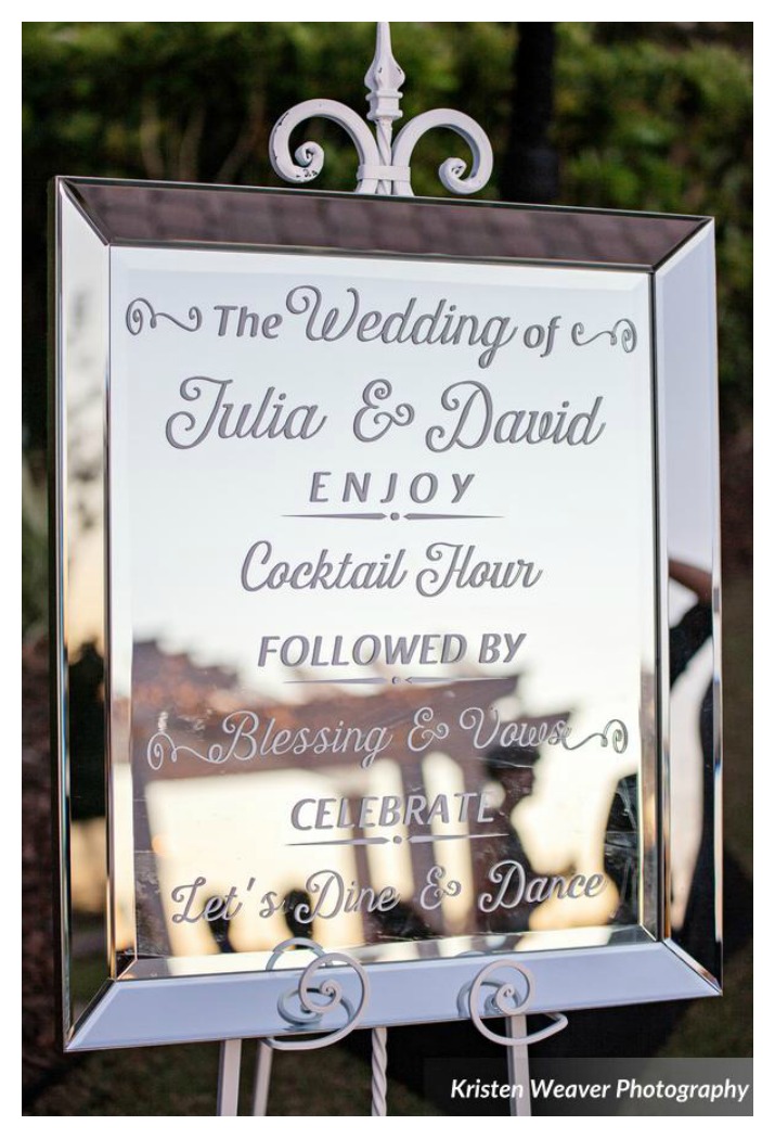 Kristen Weaver Photography, Ritz Carlton Orlando, Chalk Shop Events, custom mirror board