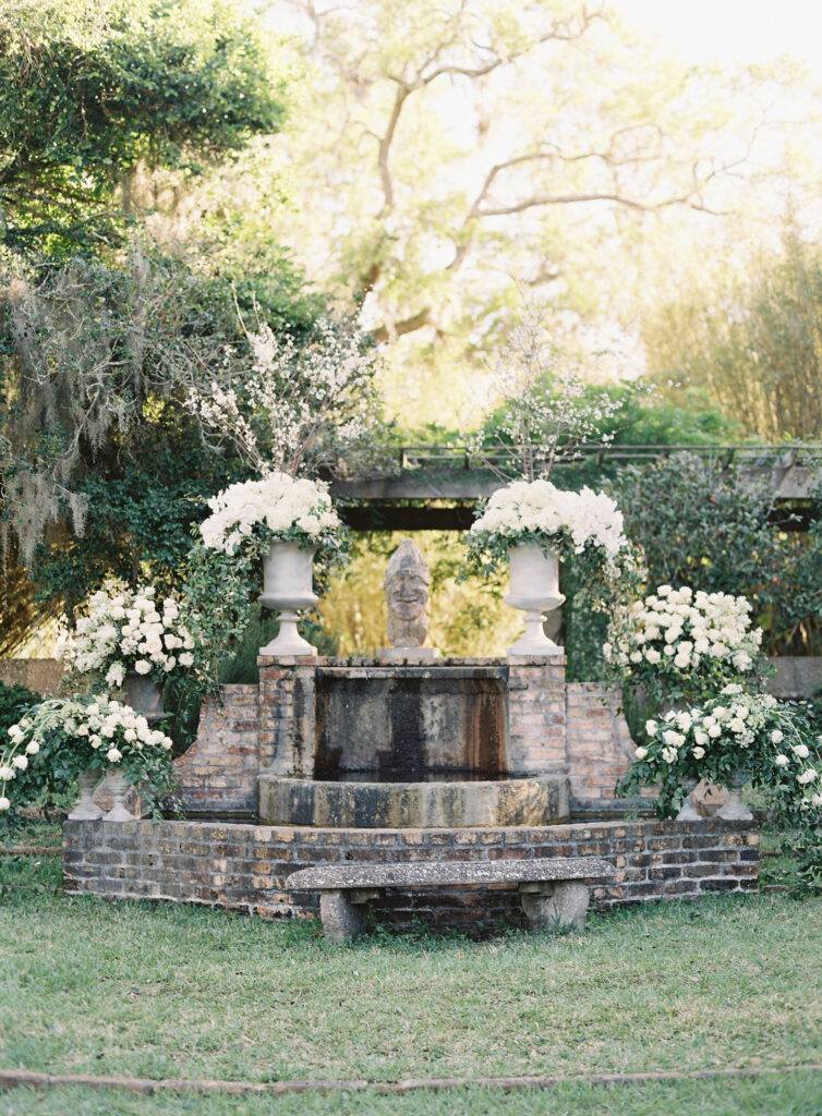 florals outdoor wedding ceremony