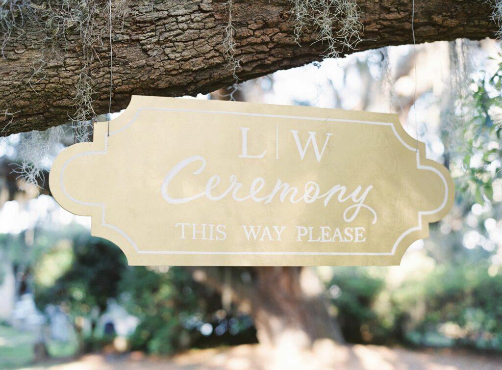 outdoor wedding custom signage