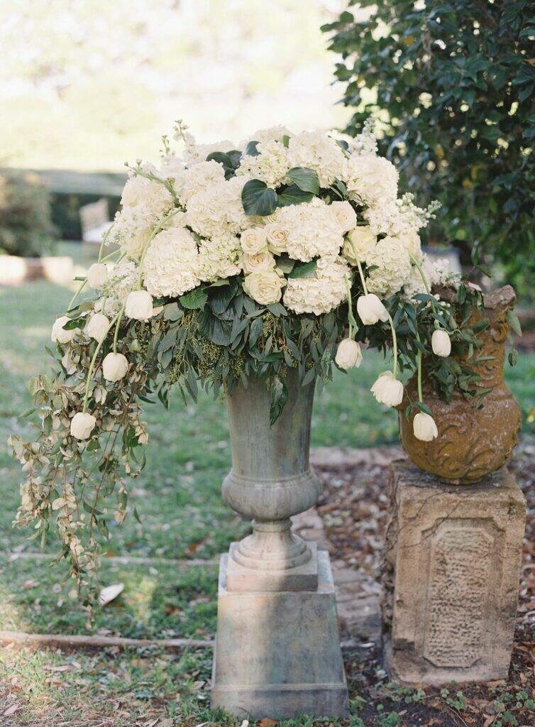 flowers outdoor wedding Musgrove plantation